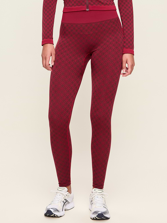 High-Waisted Seamless Jacquard Leggings