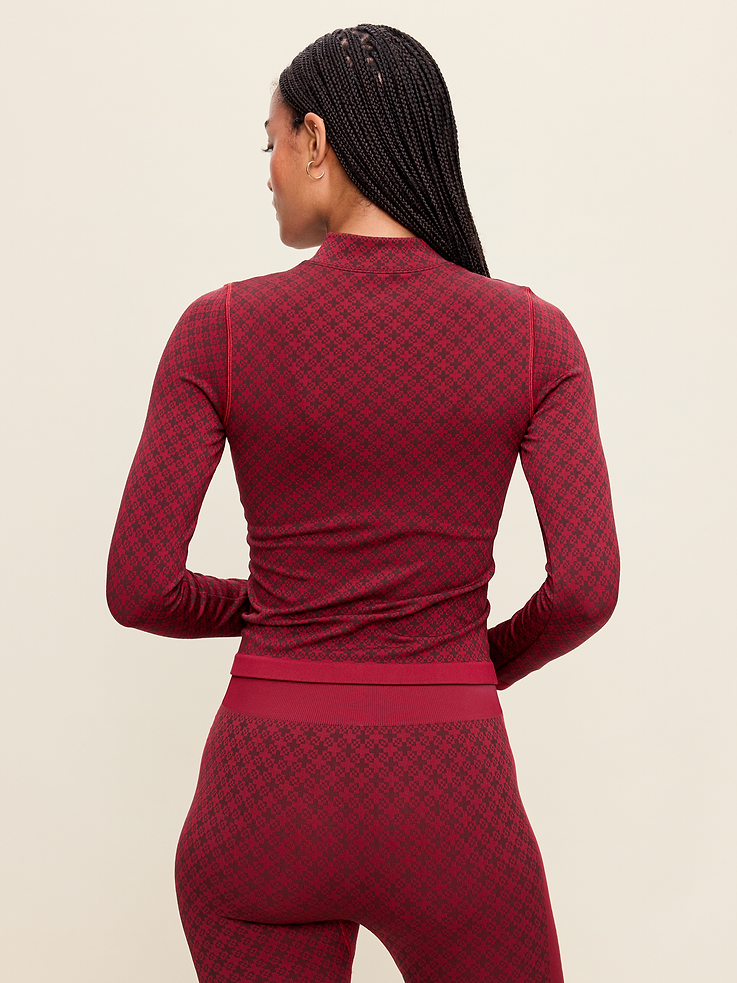 Image 2 of 9, Seamless Jacquard Full-Zip Jacket