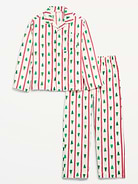Image number 1 showing, Gender-Neutral Printed Flannel Pajama Pants Set for Kids
