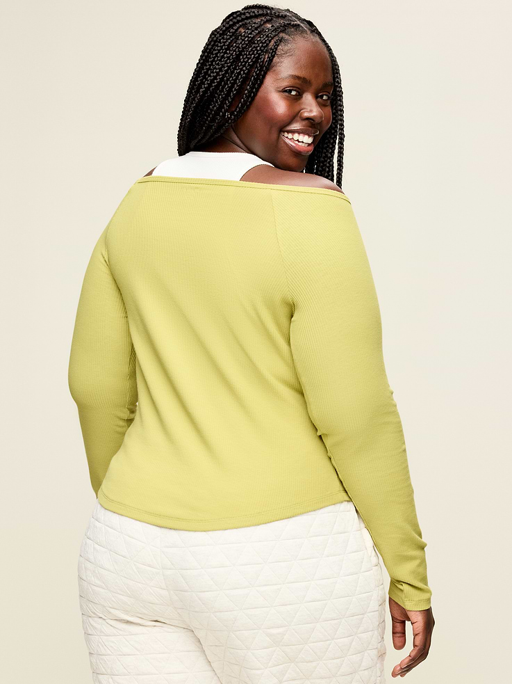 Image number 8 showing, CloudLite Ribbed Long-Sleeve Boatneck Top