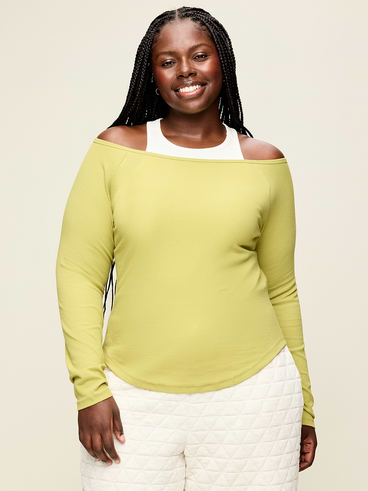 Image number 7 showing, CloudLite Ribbed Long-Sleeve Boatneck Top