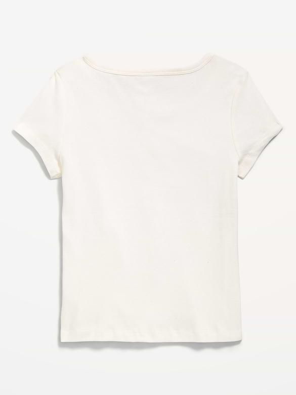 Short-Sleeve Henley Top for Girls