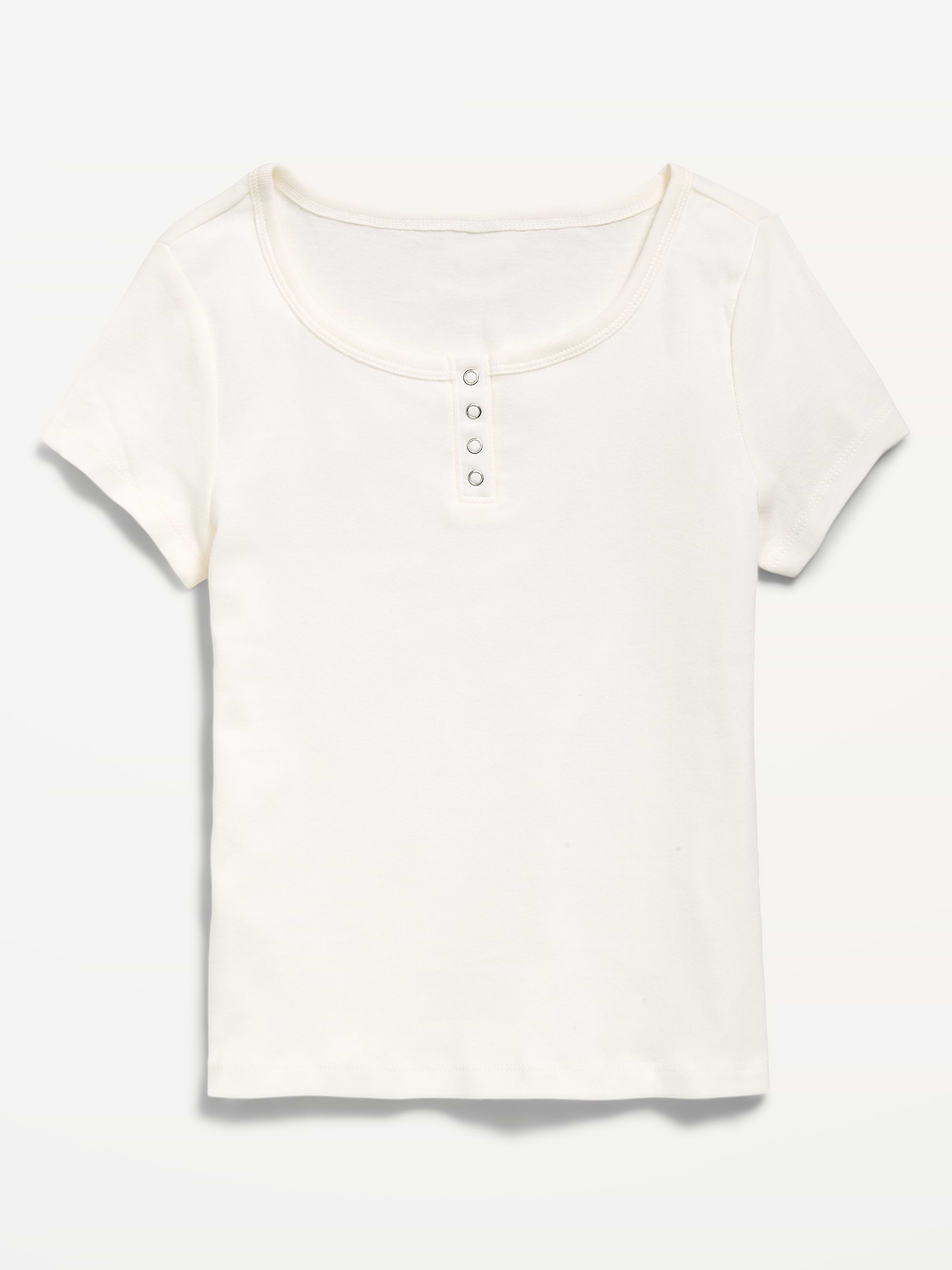 Image number 1 showing, Short-Sleeve Henley Top for Girls
