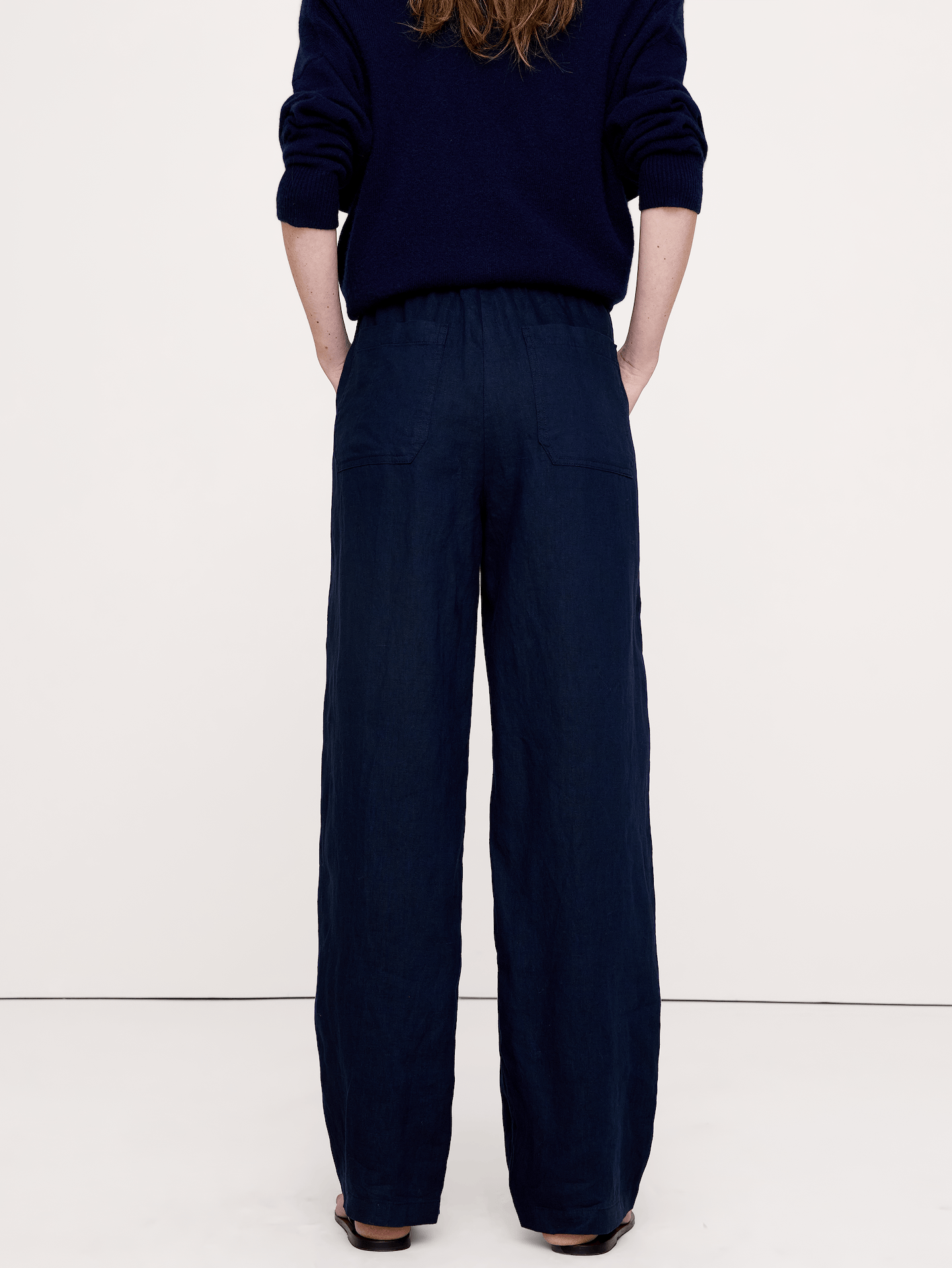 Image number 2 showing, The Getaway Straight-Leg Pull-On Pant in Linen