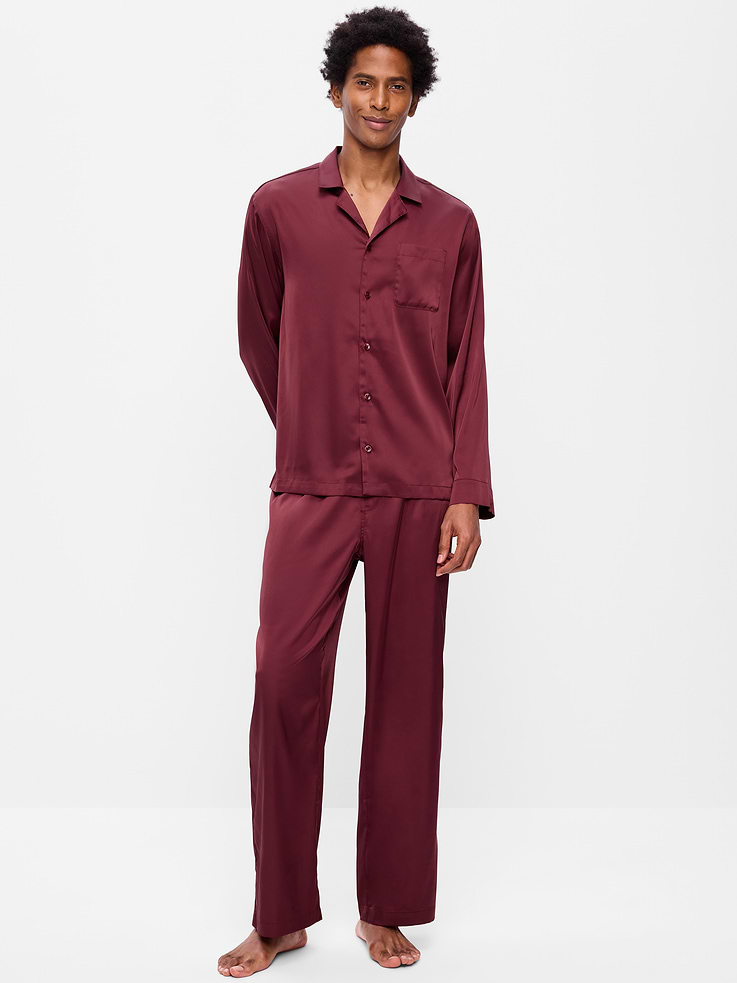 Image number 1 showing, Satin Pajama Pant Set for Men
