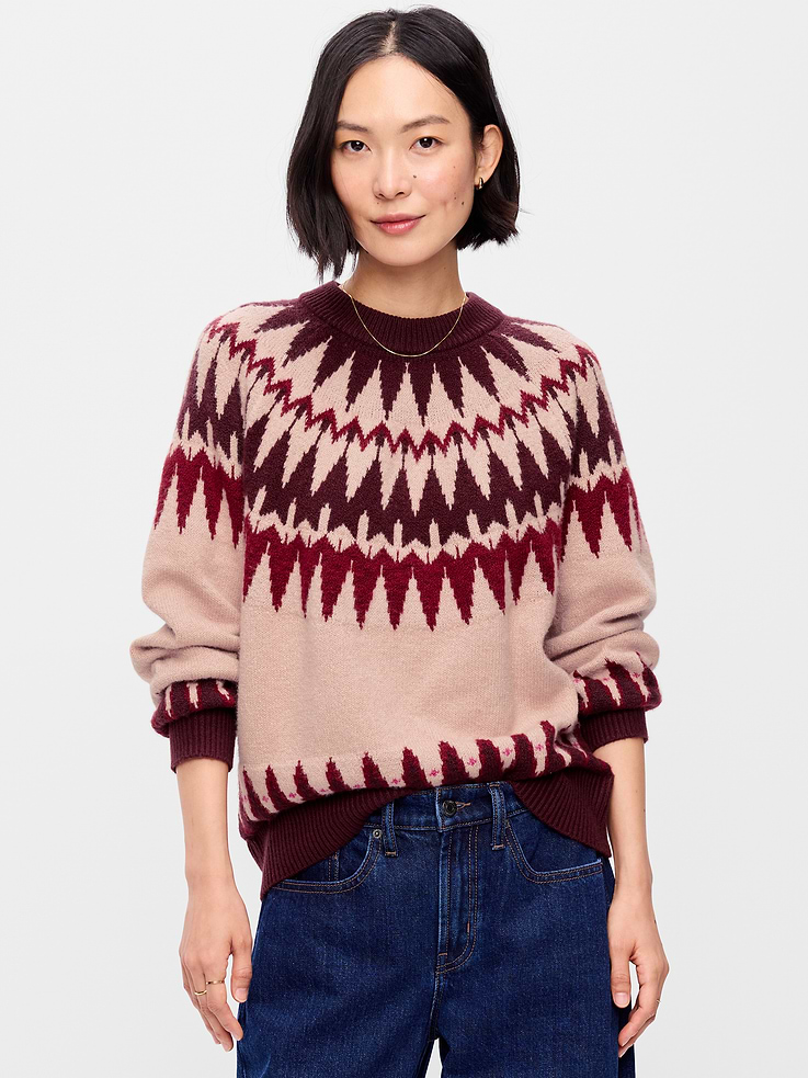 Image 1 of 5, crew neck, long sleeves, rib-knit cuffs, pullover style, Product #905867