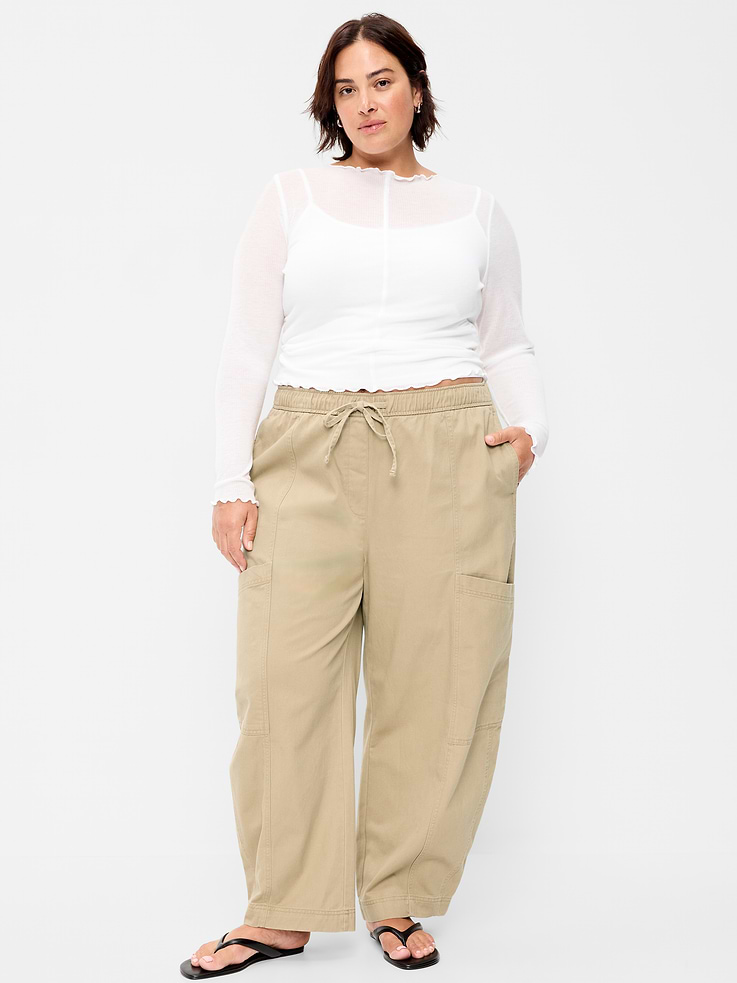 Image number 7 showing, Mid-Rise Pull-On Utility Pants