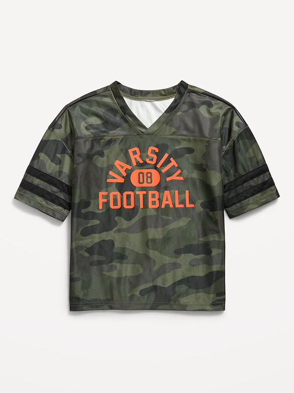 Oversized Football-Style Lifestyle Jersey T-Shirt for Boys