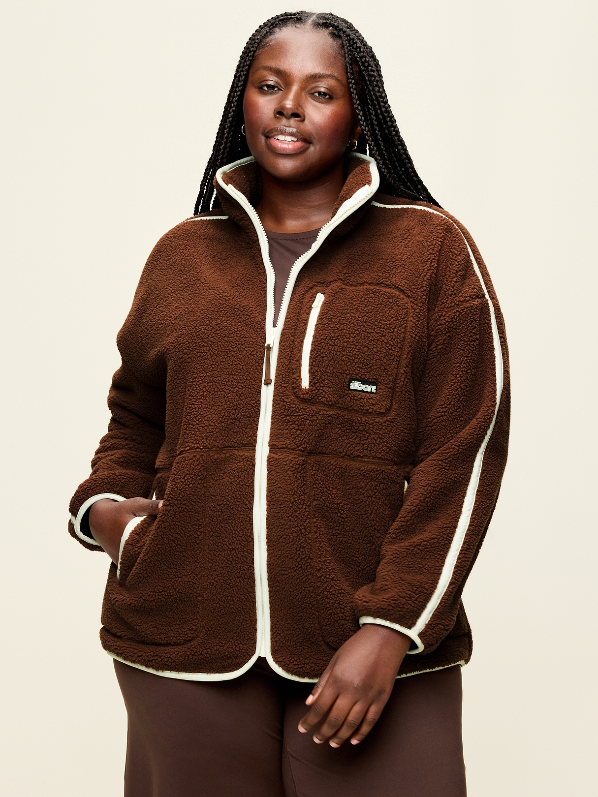 ANEWジャガードプルオーバー　L Loose Sherpa Quarter-Zip Pullover | Old Navy