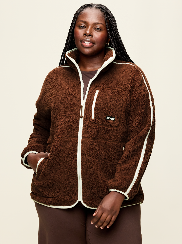 Image 8 of 9, Loose Sherpa Quarter-Zip Pullover