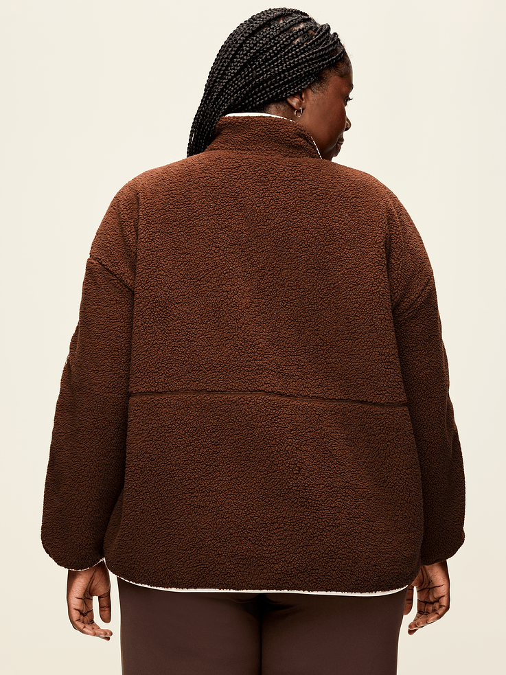 Image 9 of 9, Loose Sherpa Quarter-Zip Pullover