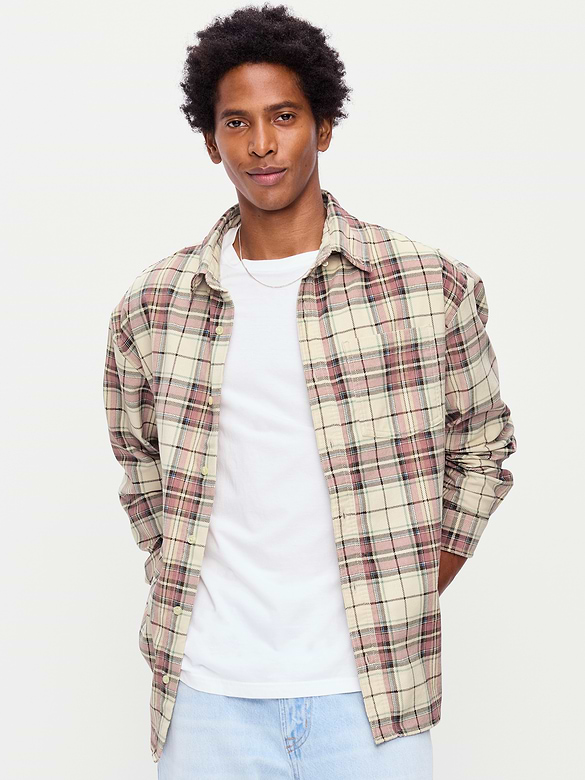 Loose Fit Long-Sleeve Corduroy Shirt