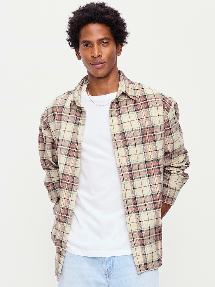 Image number 1 showing, Loose Fit Long-Sleeve Corduroy Shirt