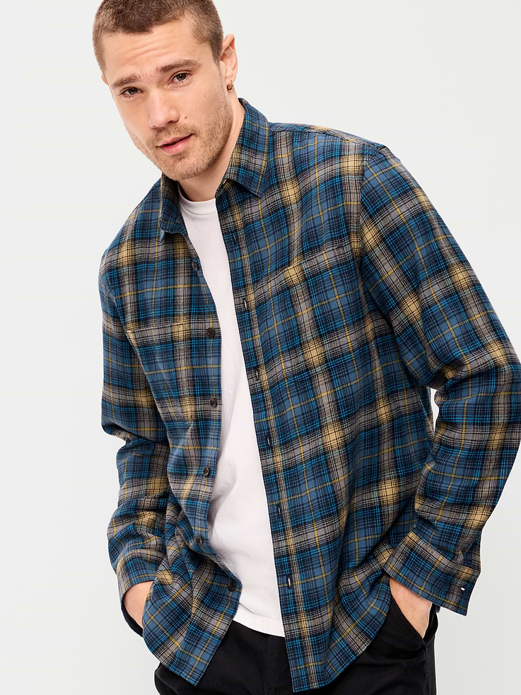 Image number 3 showing, Relaxed Long-Sleeve Flannel Pocket Shirt