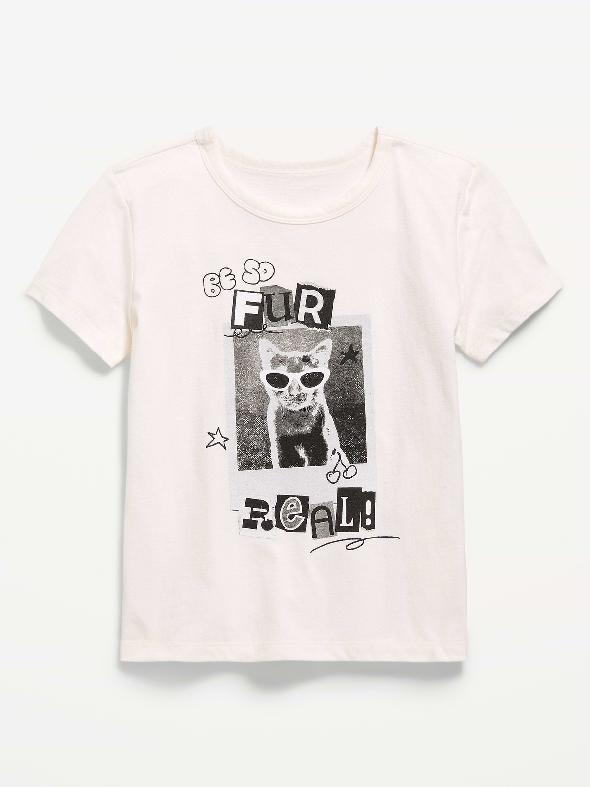 Image number 1 showing, Short-Sleeve Graphic T-Shirt for Girls