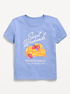 Image number 1 showing, Short-Sleeve Graphic T-Shirt for Girls