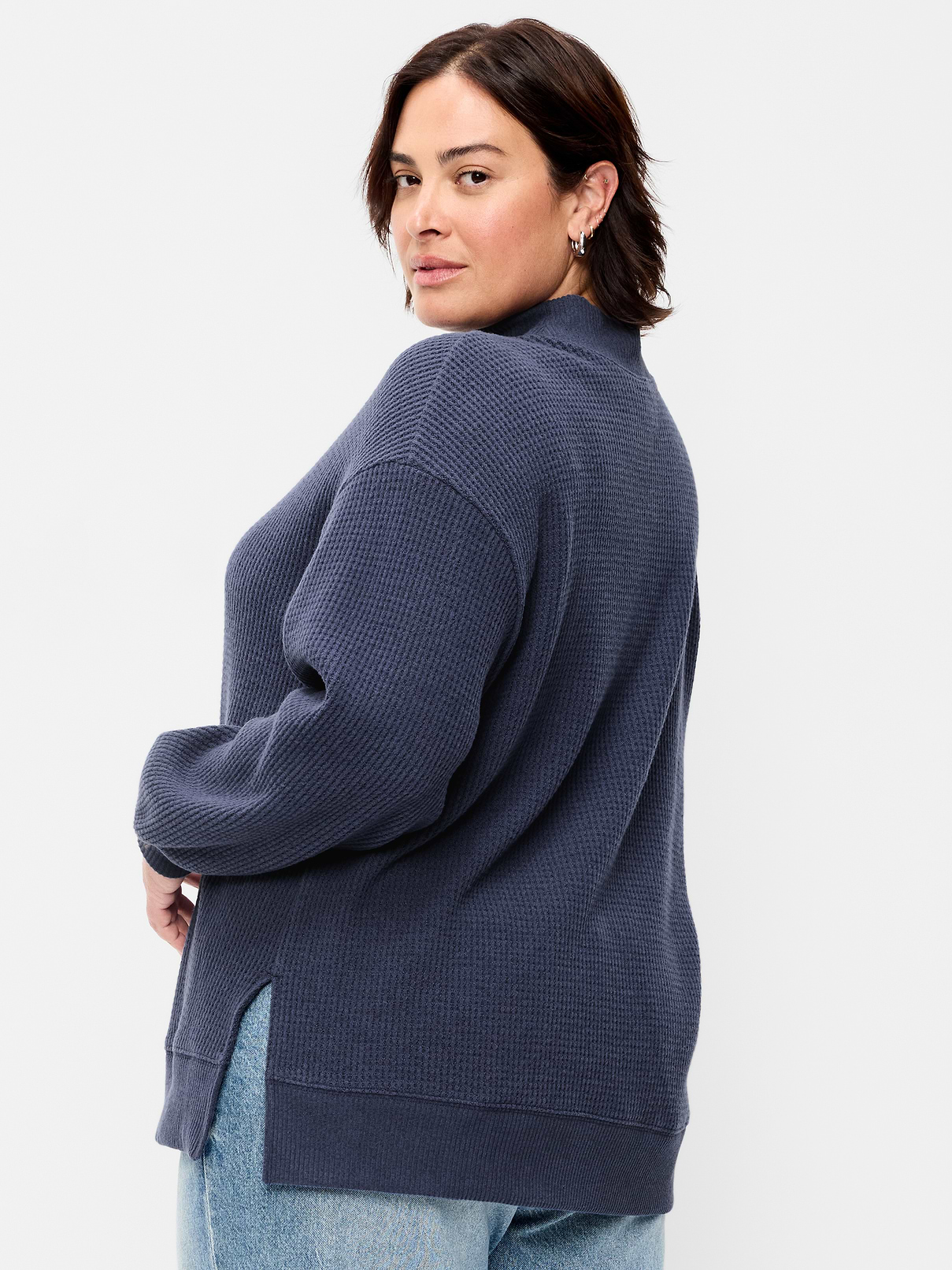 Oversized Mock-Neck Long-Sleeve Top | Old Navy