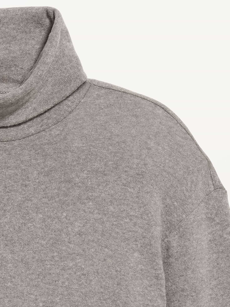 Image 4 of 9, Long-Sleeve Oversized Turtleneck Sweater
