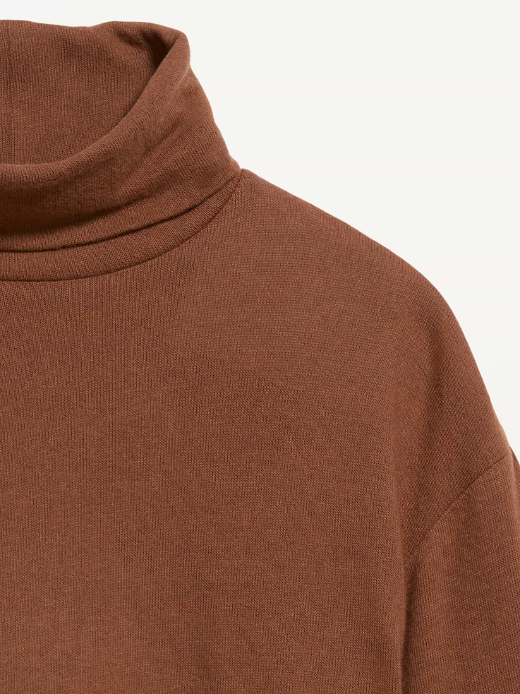 Image 4 of 9, Long-Sleeve Oversized Turtleneck Sweater
