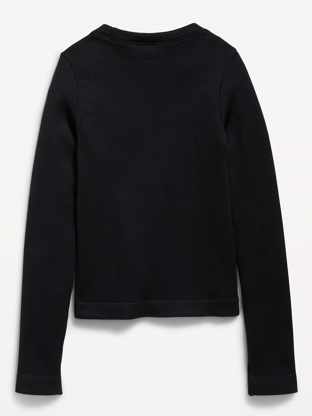 Image number 3 showing, Fitted Long-Sleeve Seamless Ribbed Performance Top for Girls