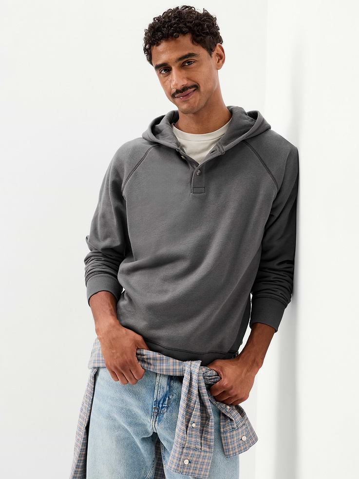 Image number 3 showing, Henley Pullover Hoodie