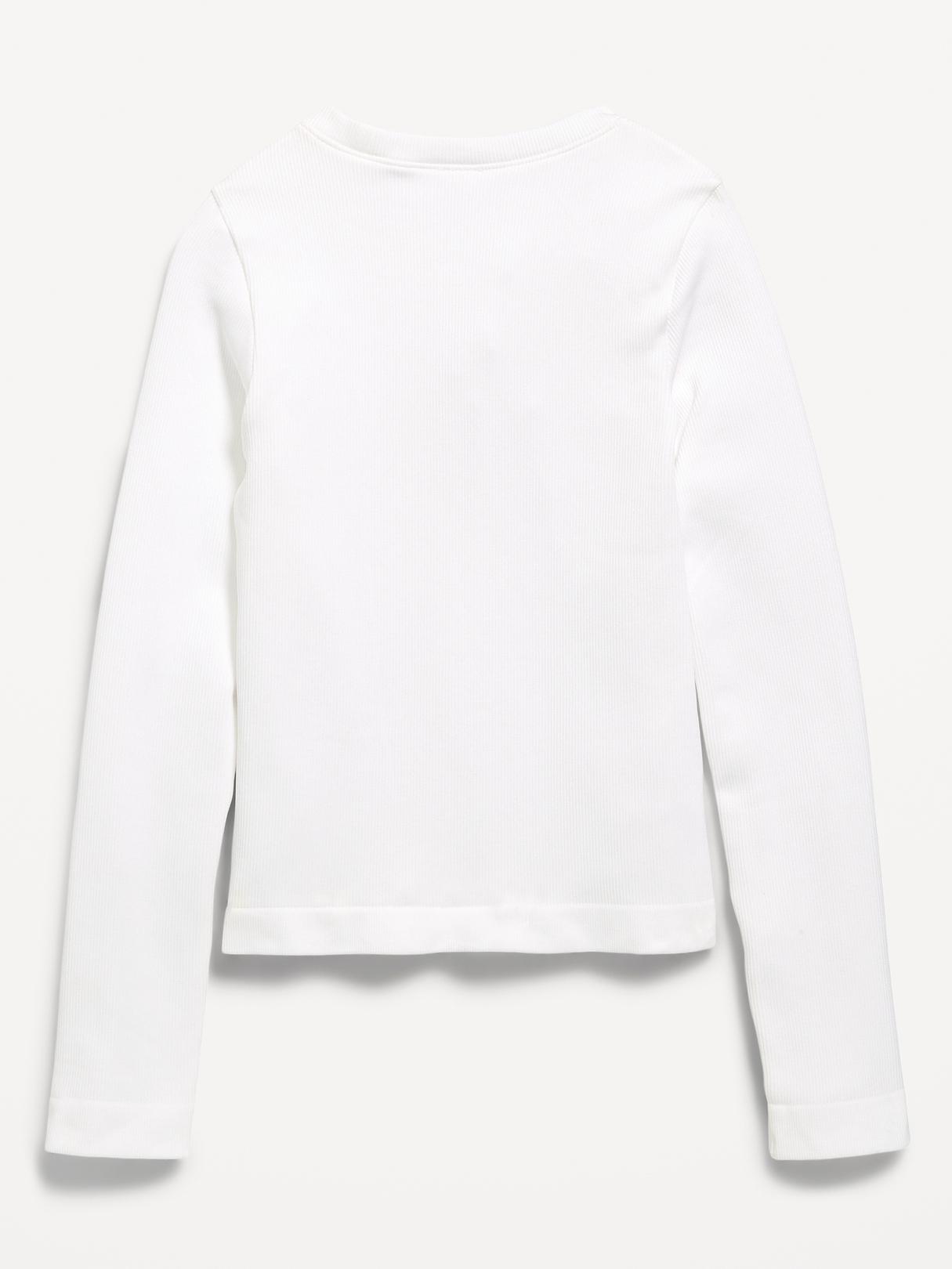 Fitted Long-Sleeve Seamless Ribbed Performance Top for Girls | Old