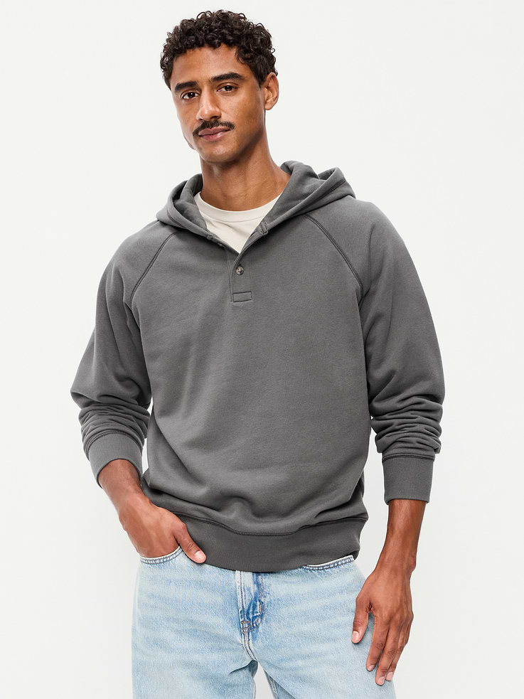 Image number 1 showing, Henley Pullover Hoodie