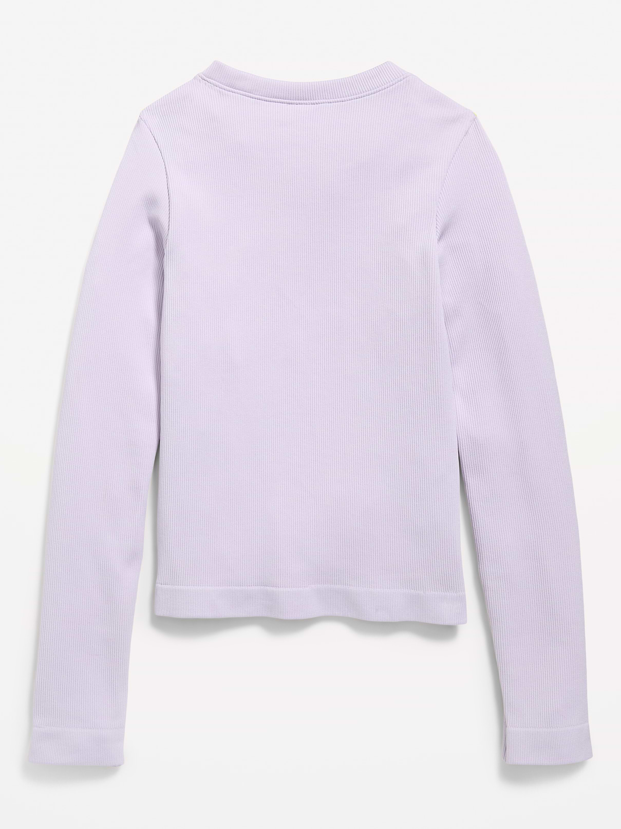 Image number 3 showing, Fitted Long-Sleeve Seamless Ribbed Performance Top for Girls