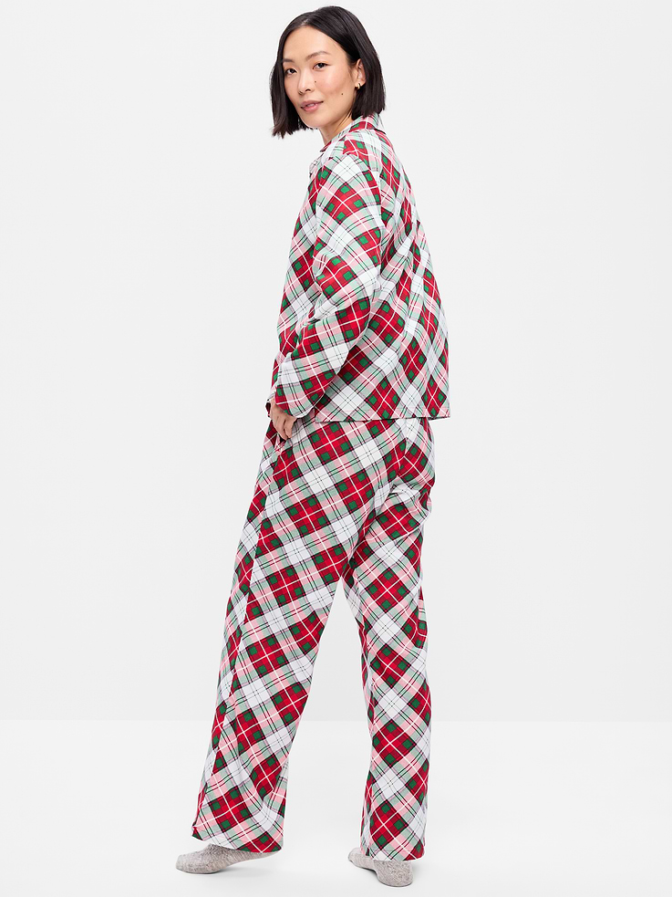 Image number 2 showing, Printed Flannel Pajama Pant Set for Women
