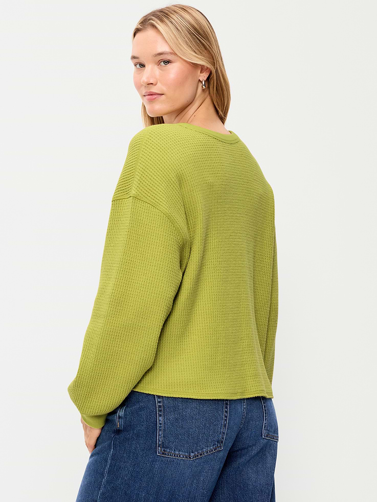 Image number 6 showing, Long-Sleeve Crew-Neck Henley T-Shirt