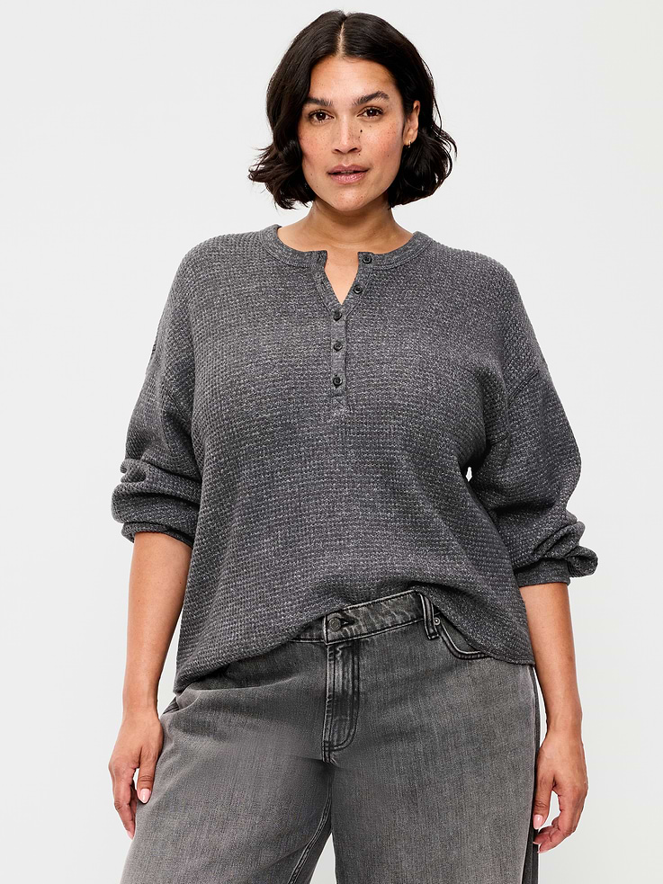 Image number 7 showing, Long-Sleeve Crew-Neck Henley T-Shirt