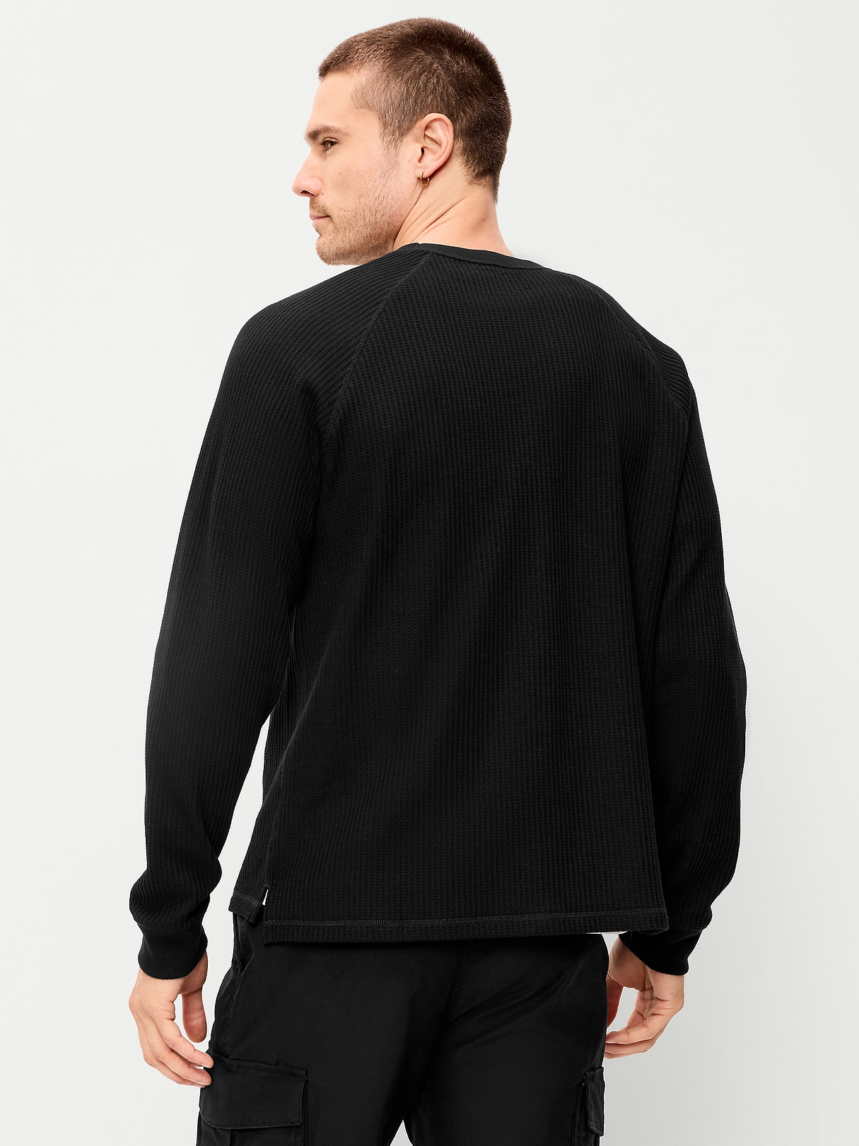 Long-Sleeve Waffle Knit T-Shirt | Old Navy