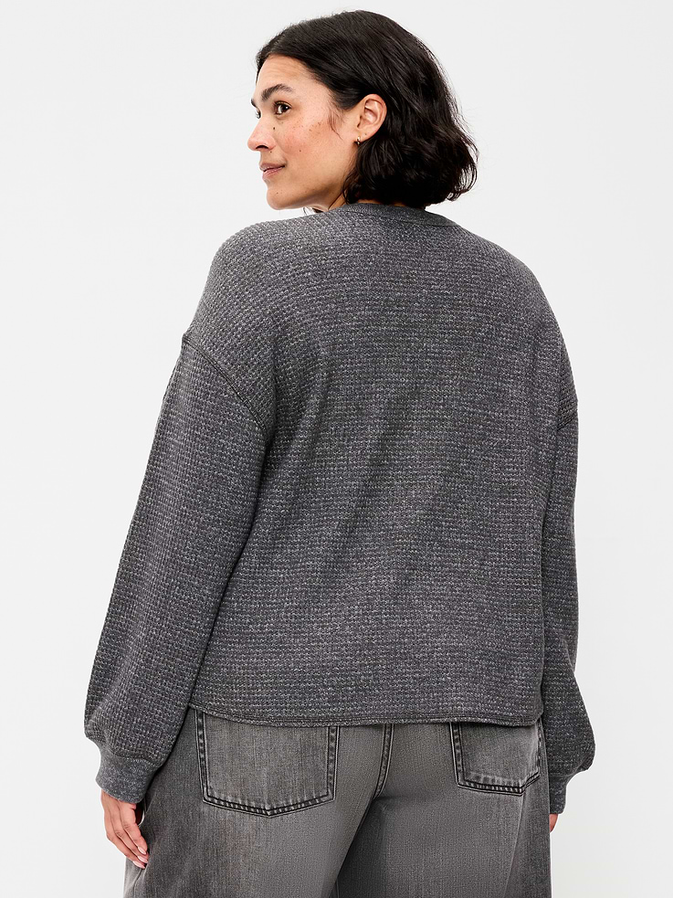 Image number 8 showing, Long-Sleeve Crew-Neck Henley T-Shirt