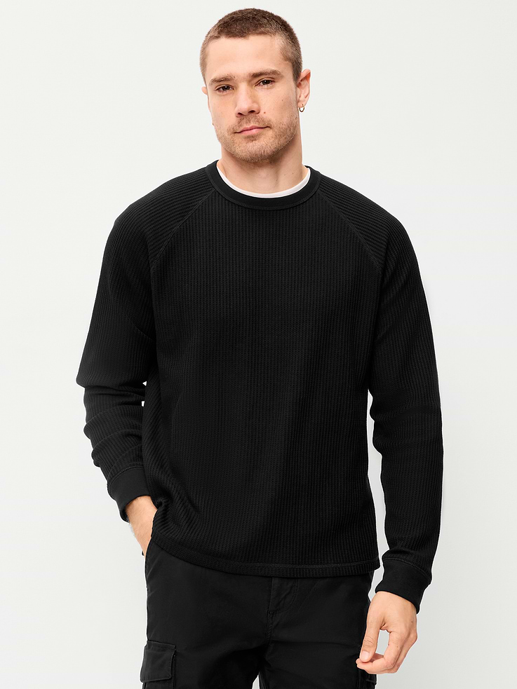 Image 1 of 4, crew neck, long raglan sleeves, Product #908598