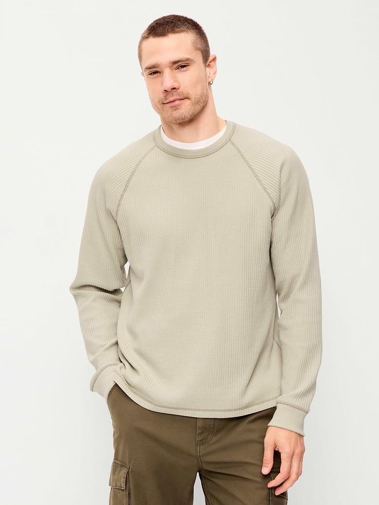 Image 1 of 4, crew neck, long raglan sleeves, Product #908598