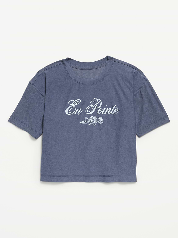 CloudMotion Short-Sleeve Boxy T-Shirt for Girls