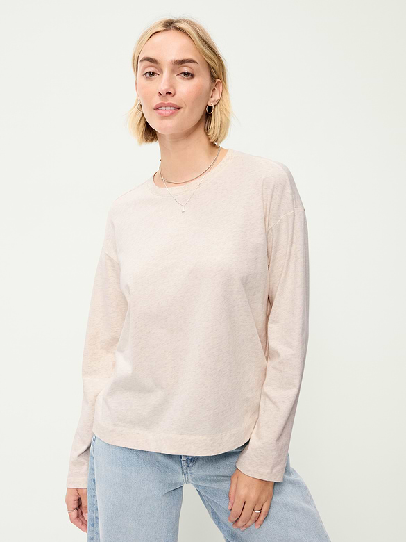 Vintage Long-Sleeve Crew-Neck T-Shirt