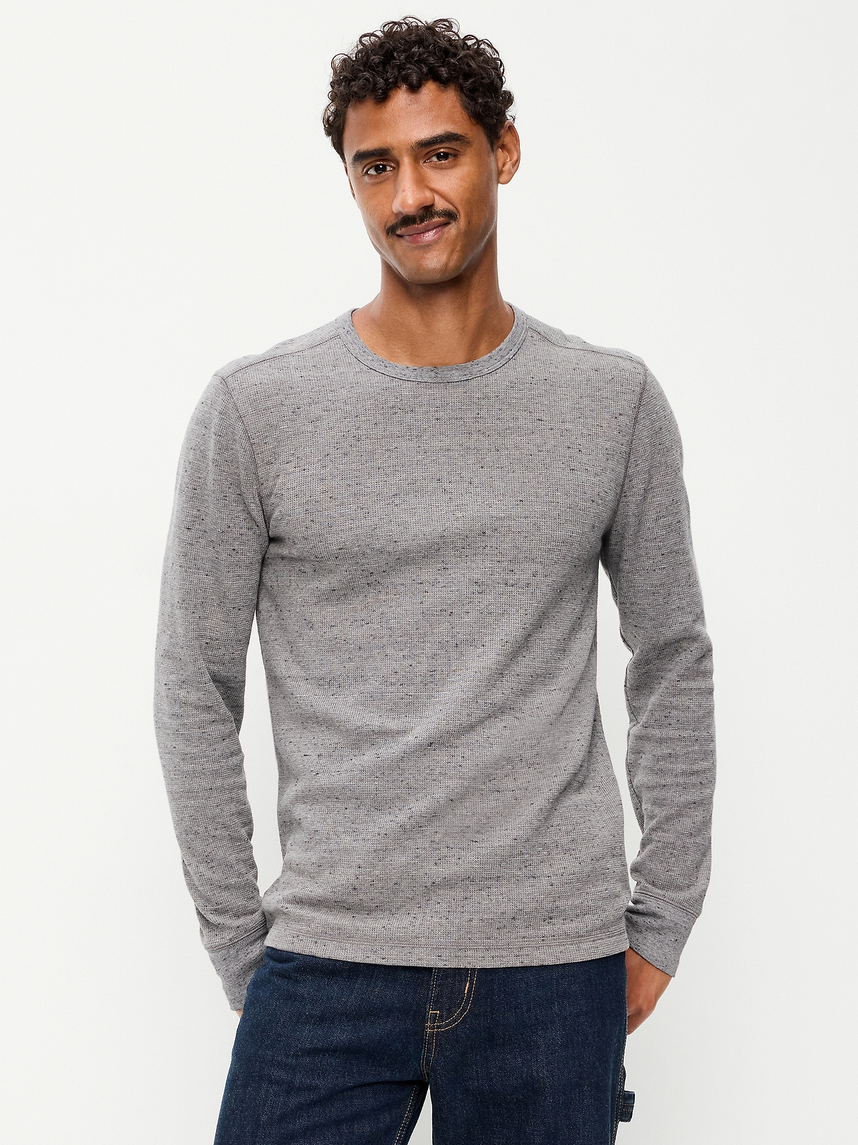Crew-Neck Waffle T-Shirt | Old Navy