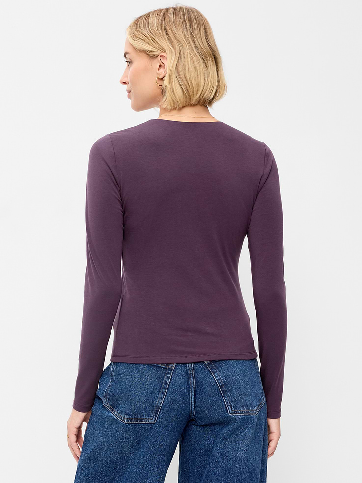 Image number 2 showing, Hug Double-Layer Crew-Neck Long-Sleeve Top