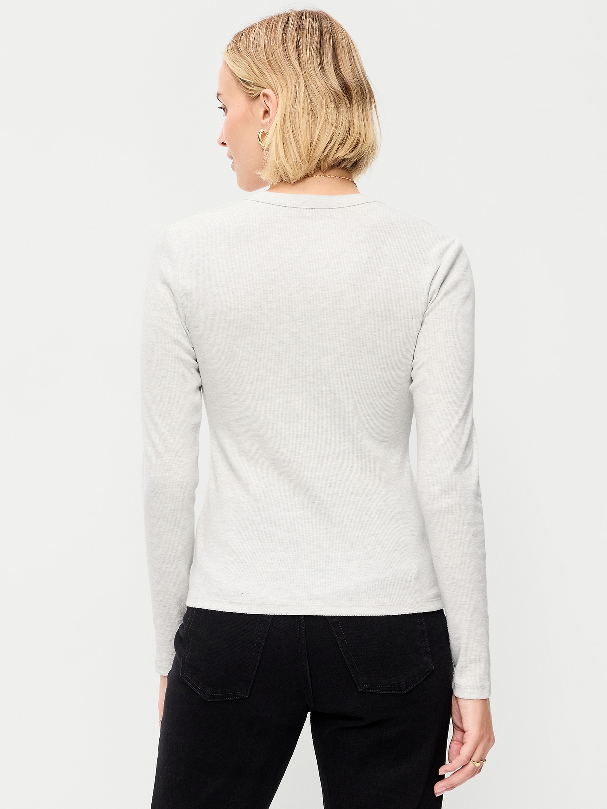 Snug Long-Sleeve Ribbed T-Shirt | Old Navy