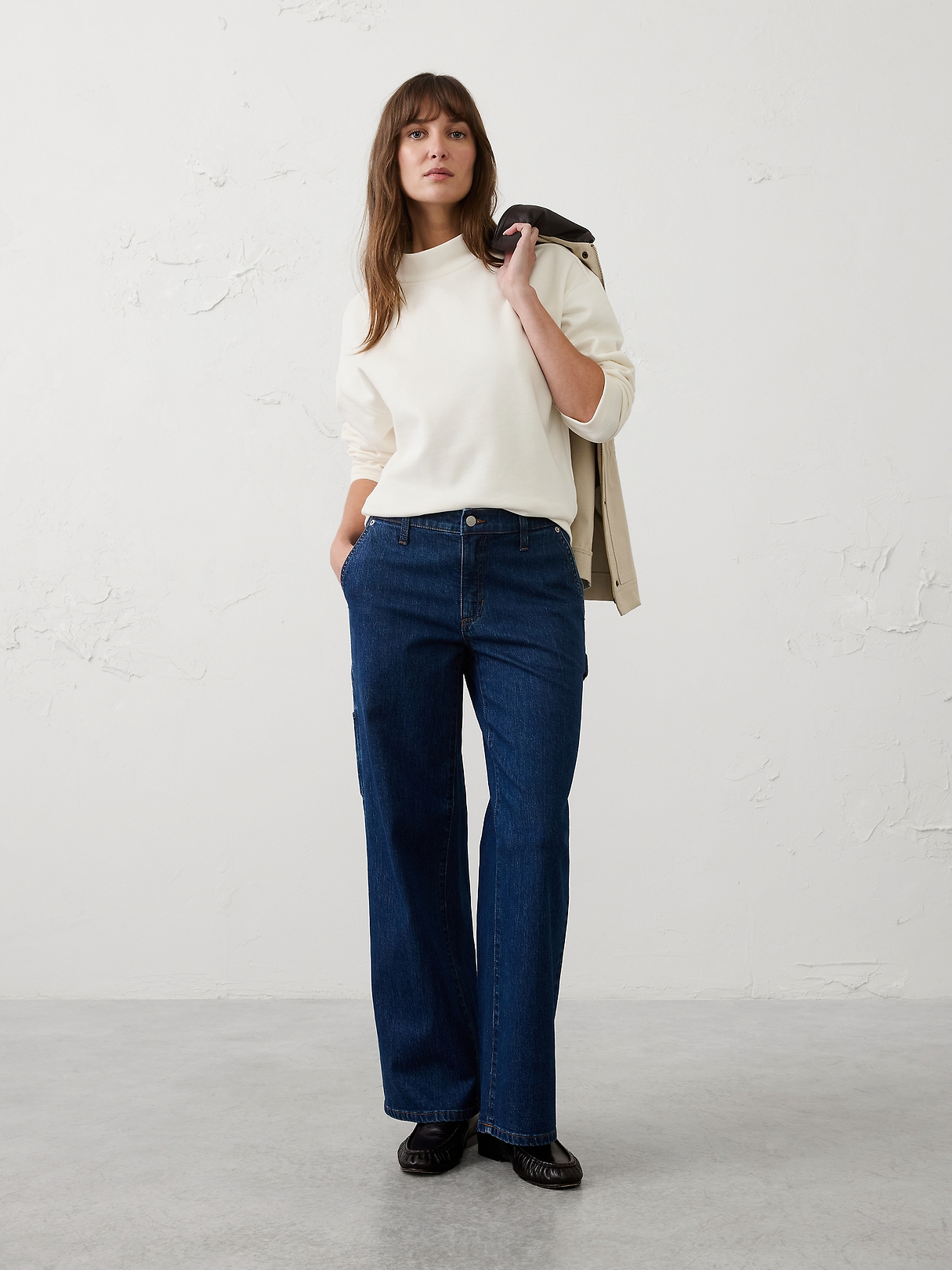 Fleece Mock-Neck Sweatshirt | Banana Republic Factory