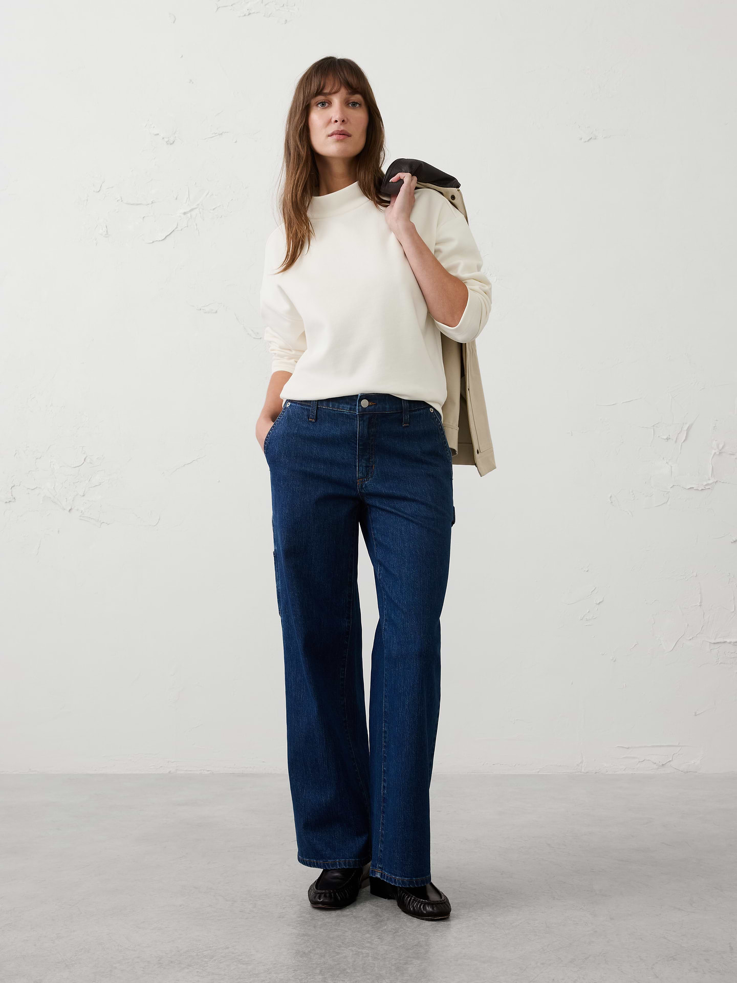 Image number 1 showing, Fleece Mock-Neck Sweatshirt