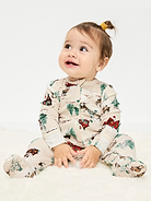 Image number 1 showing, 2-Way-Zip Sleep & Play Footed One-Piece for Baby