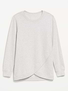 Image 2 of 2, Maternity  SoComfy Crossover Nursing Tunic Sweatshirt