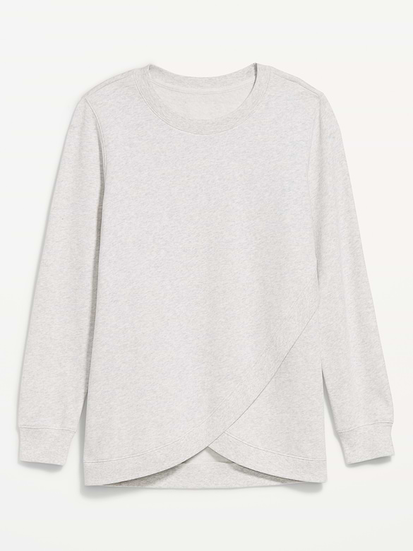 Maternity  SoComfy Crossover Nursing Tunic Sweatshirt
