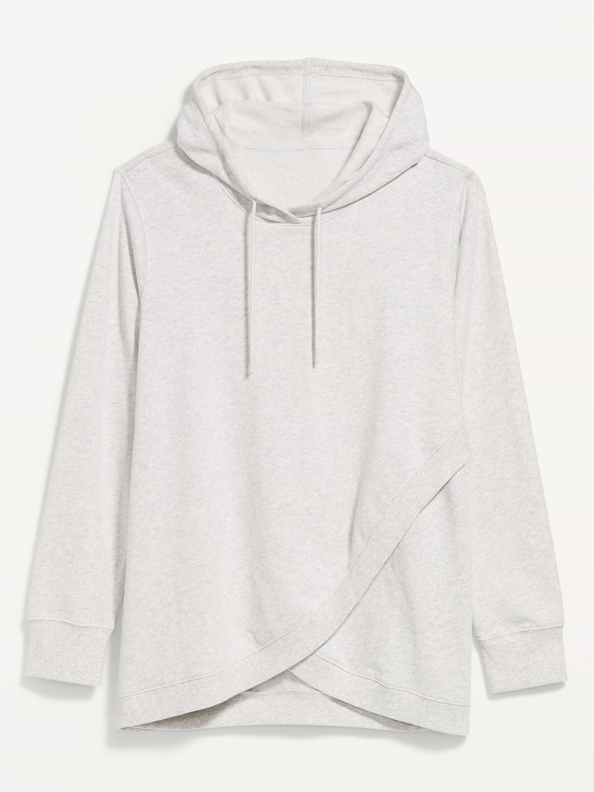 Maternity Fleece Crossover Nursing Tunic Hoodie Sweatshirt