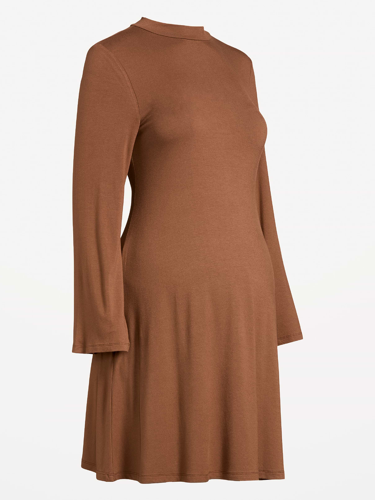 Image 2 of 2, Maternity Mock-Neck Swing Mini Dress
