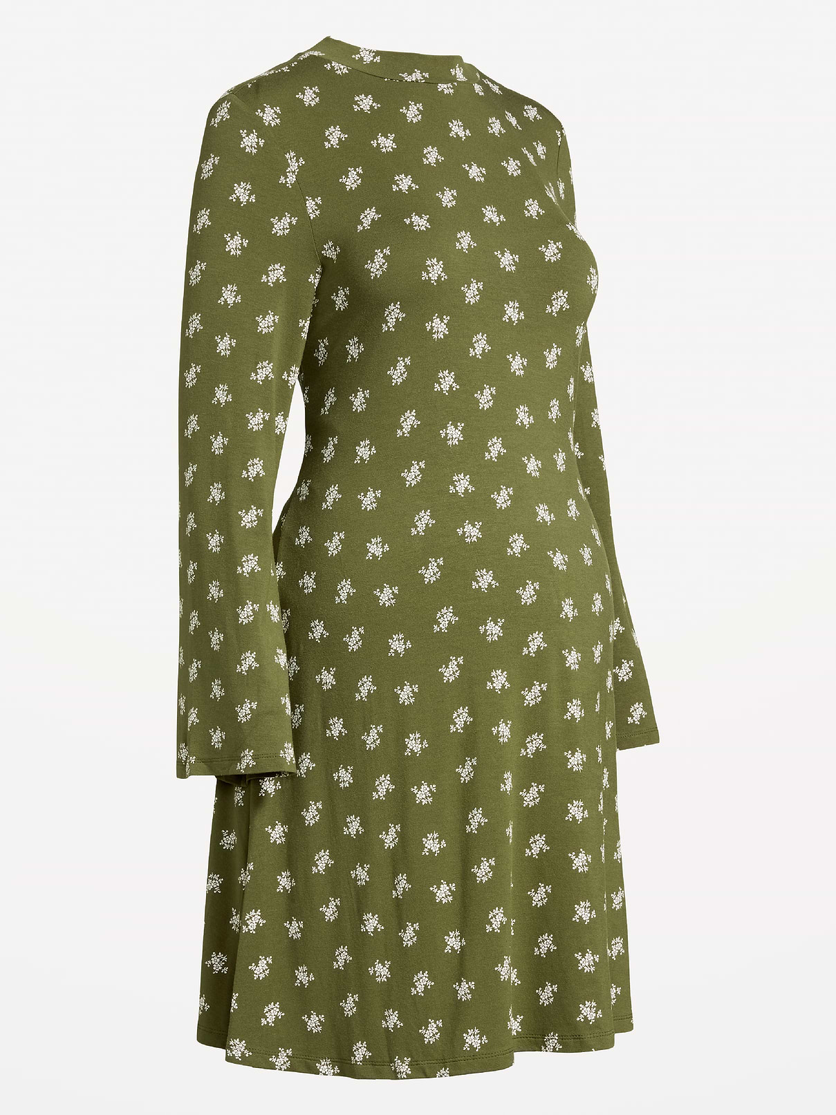 Image 2 of 2, Maternity Mock-Neck Swing Mini Dress