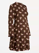 Image 2 of 2, Maternity Mock-Neck Swing Mini Dress