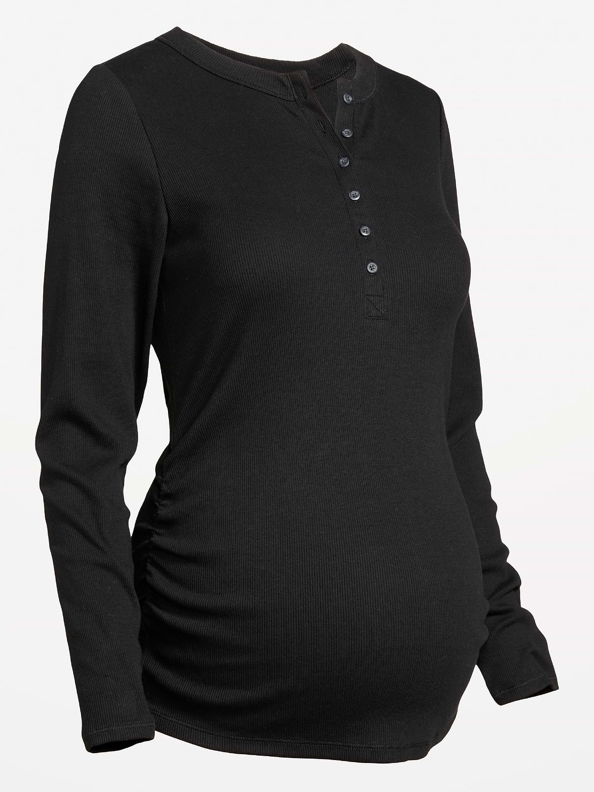 L'image numéro 2 présente T-shirt henley à manches longues de maternité